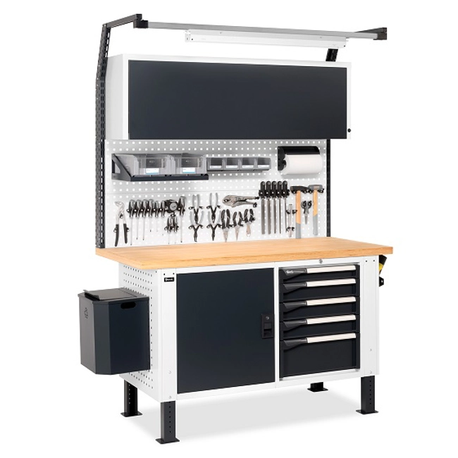 Vendita online Banco Work Master  BR piano Multiplex mm.1500x750x1985/2360H - Grigio RAL7035+RAL7016